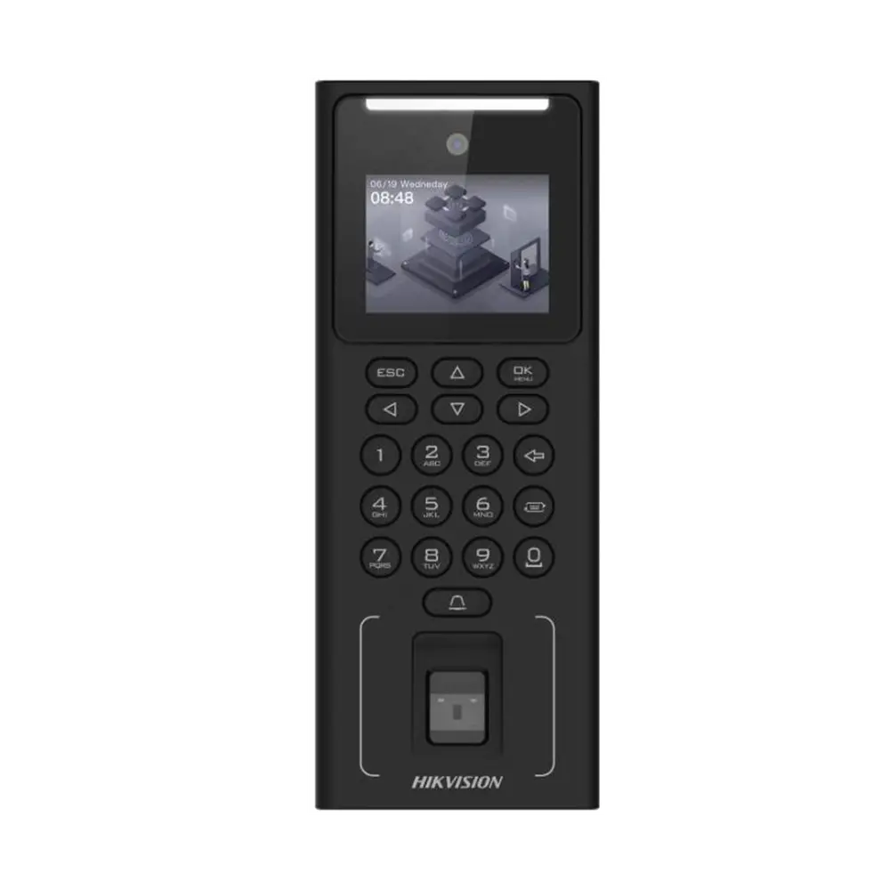 CONTROL DE ACCESO Y ASISTENCIA FACIAL HUELLA RFiD HIKVISION STANDALONE