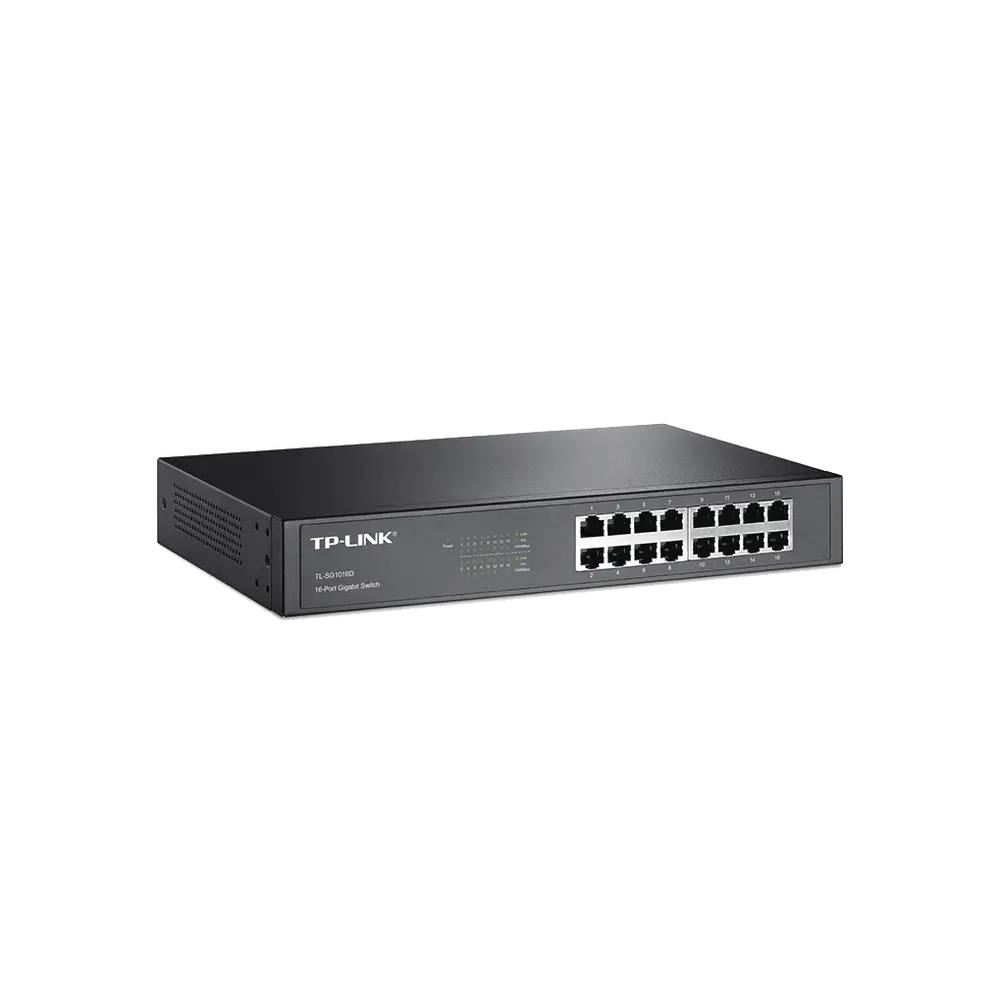 [TL-SG1016D] Switch Gigabit no administrable de 16 puertos 10/100/1000 Mbps para escritorio/rack