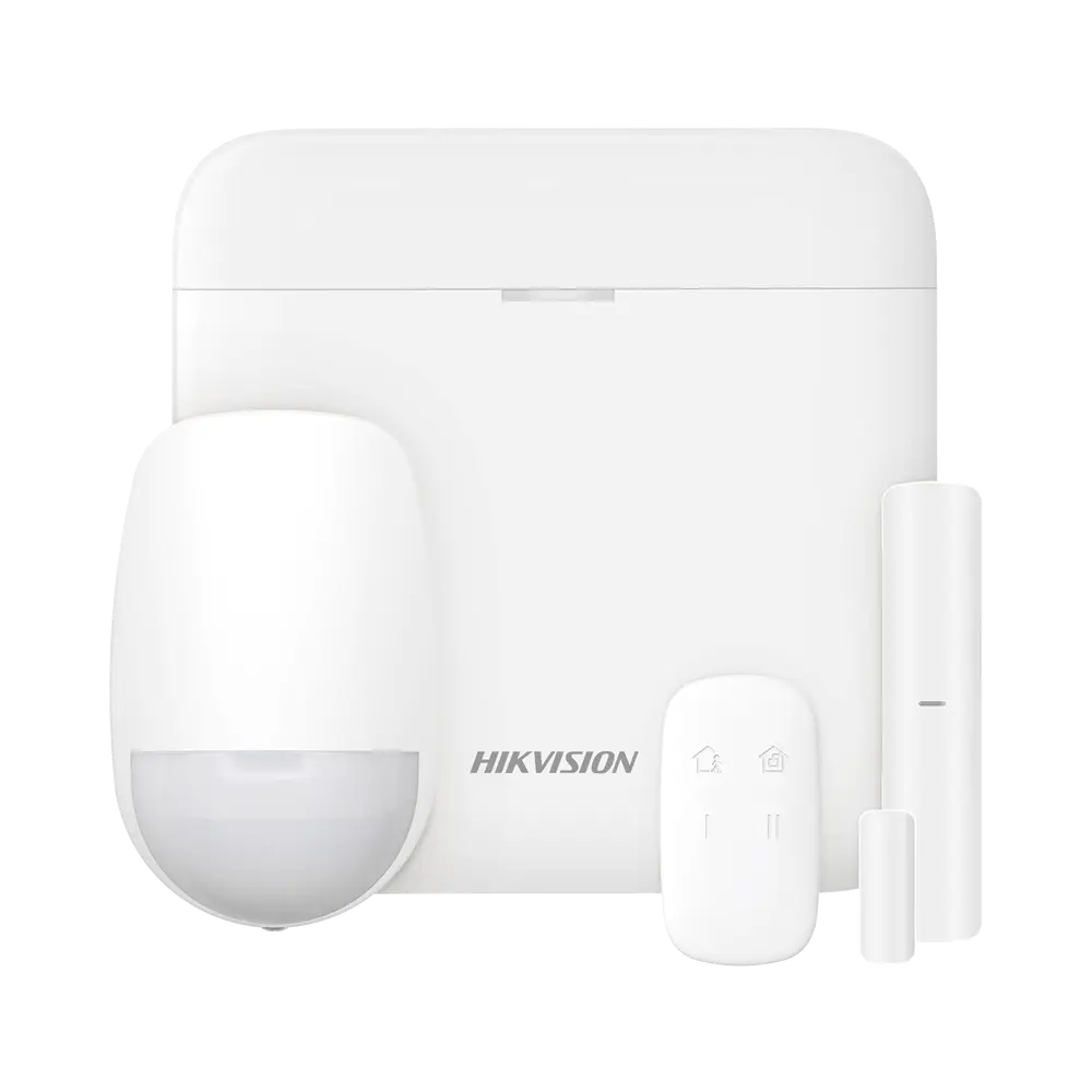Kit de Panel de Alarma Inalámbrico de Hikvision / Soporta 48 Zonas / Wi-Fi y Ethernet / Incluye Batería de respaldo / Compatible con los Accesorios AX PRO