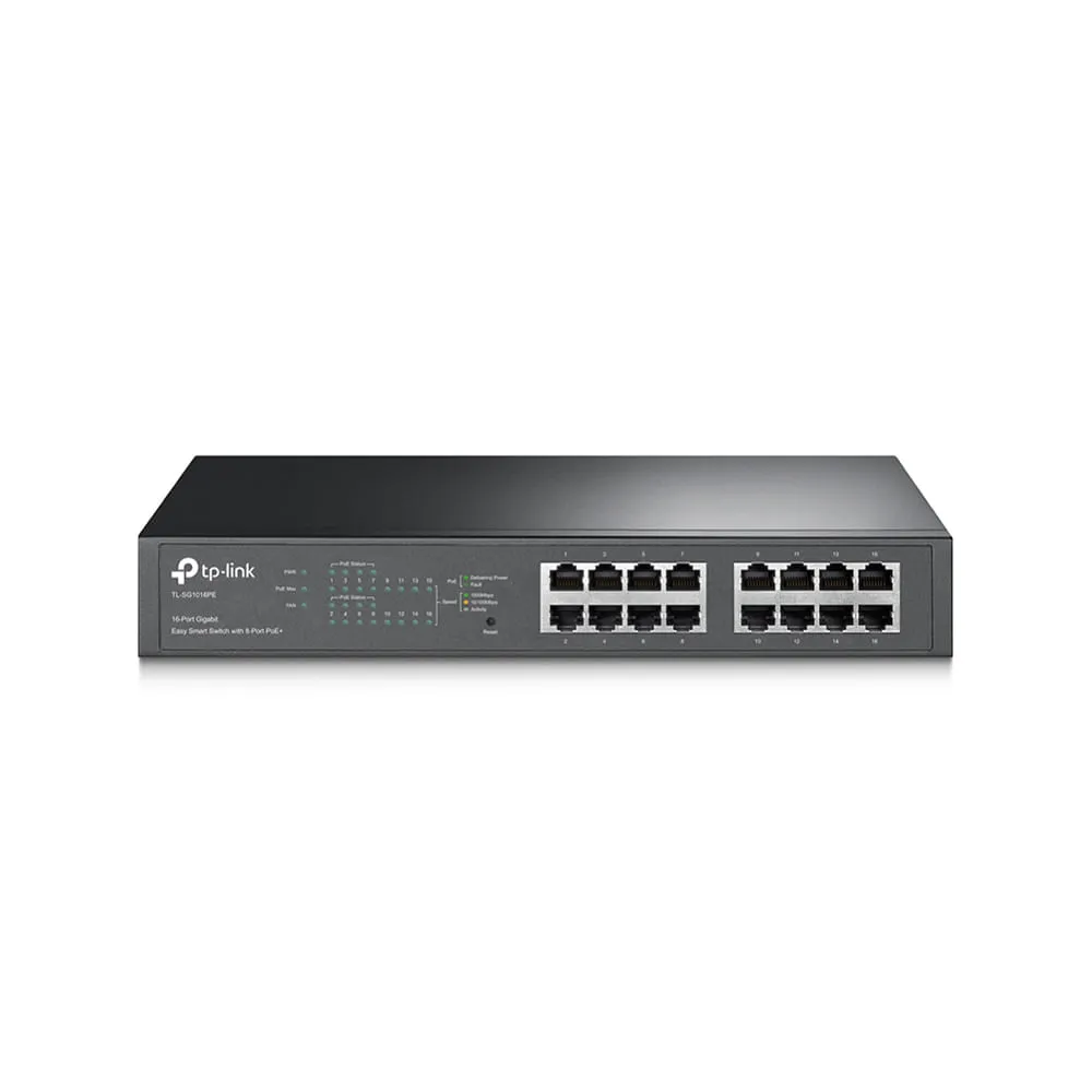 [TL-SG1016PE] Switch Easy Smart de 16 Puertos Gigabit con 8 Puertos PoE+