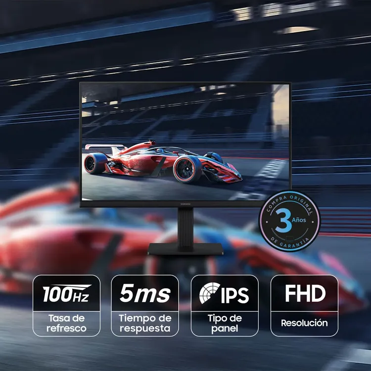[LS24F330EANXZA] Monitor SAMSUNG 24" Pulgadas D300 FHD Plano Negro